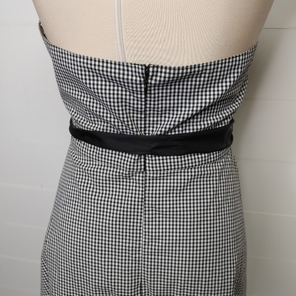 Vintage Y2K Guess Gingham Halter Fit & Flare Dress Size L - Picture 7 of 14